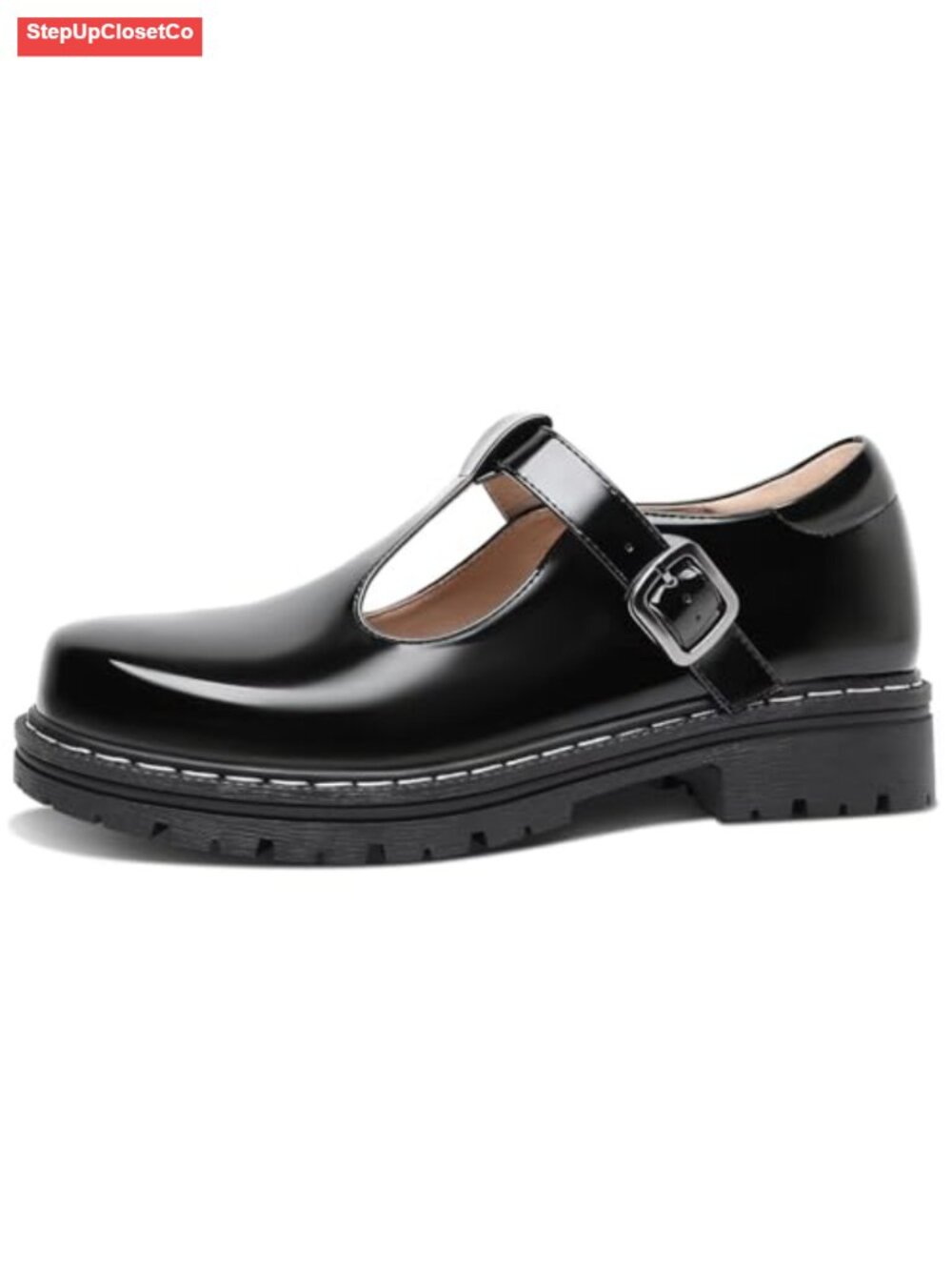 Mary Jane T-Strap Oxford Shoes for Women Round Toe Flat Comfort Shoes